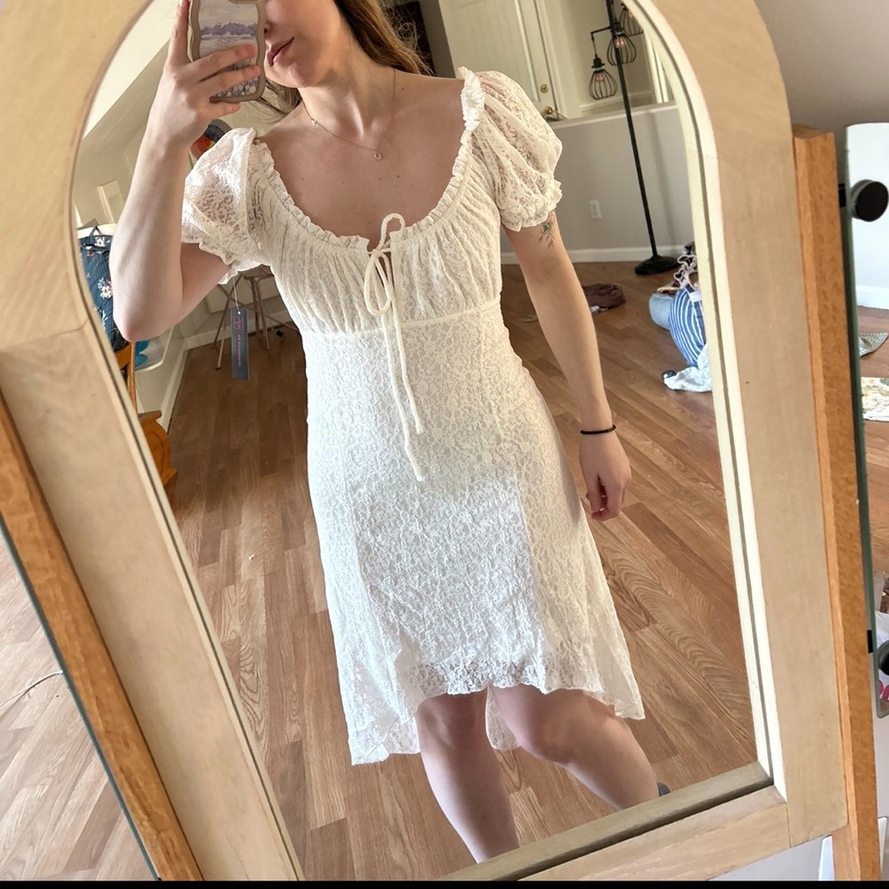 White lace dress
